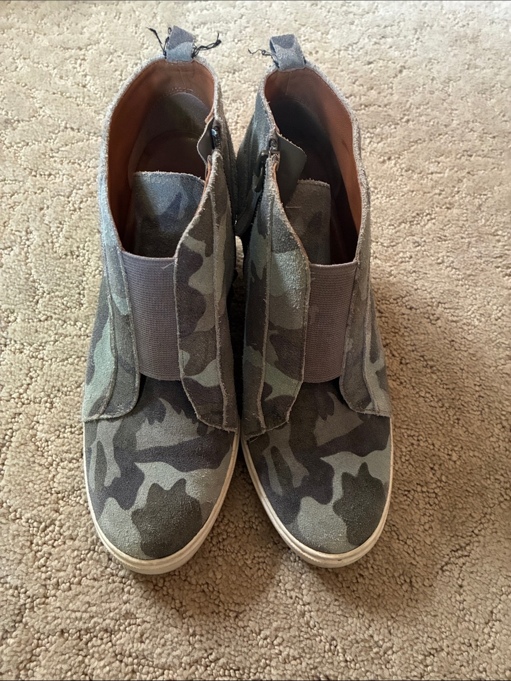 L. Paolo Camouflage Wedge Sneakers